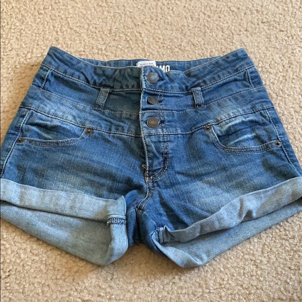 button up jean shorts from target!